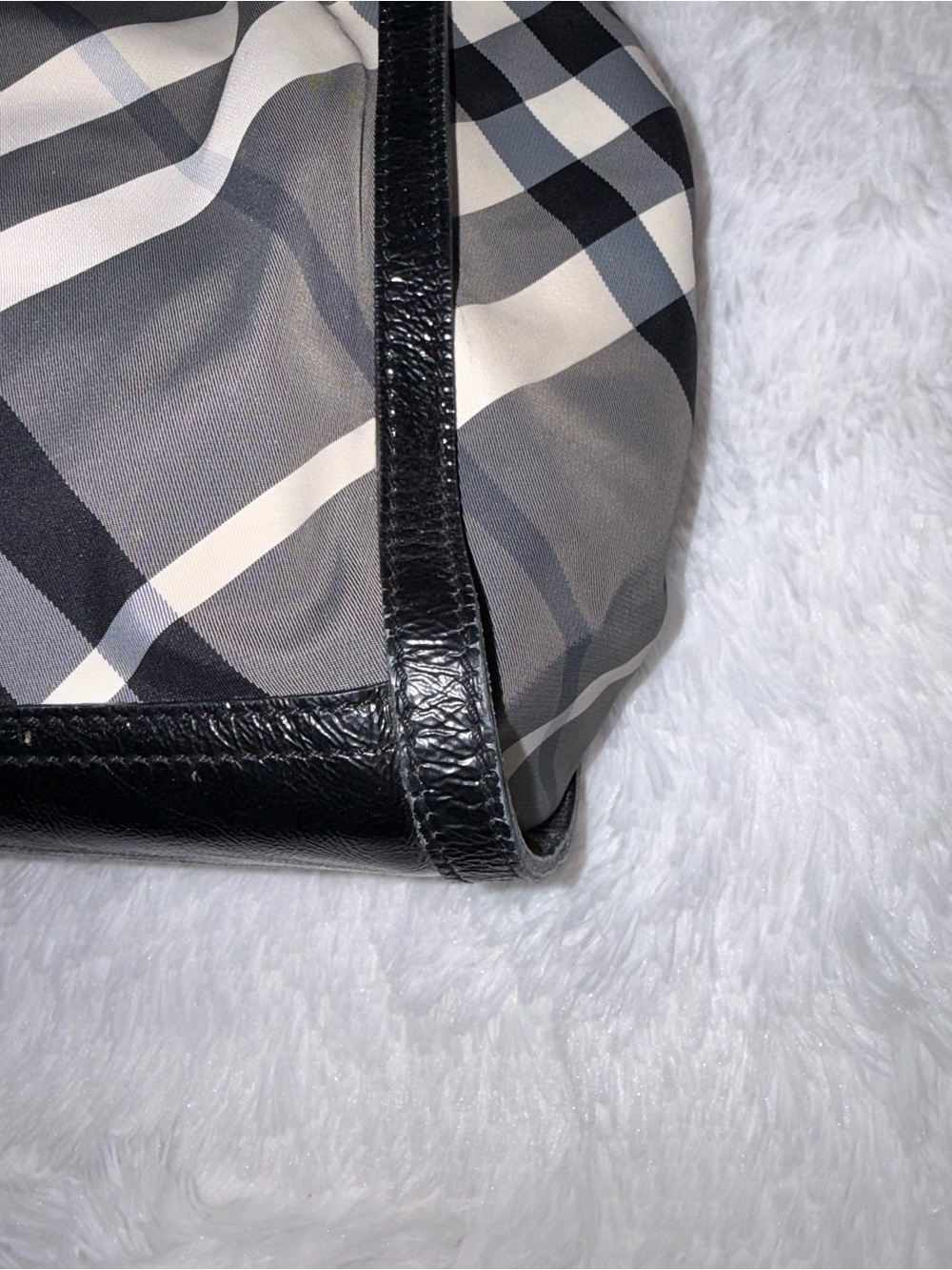 Burberry Gray and Black Plaid Shoulder Bag - Picture 6 of 15